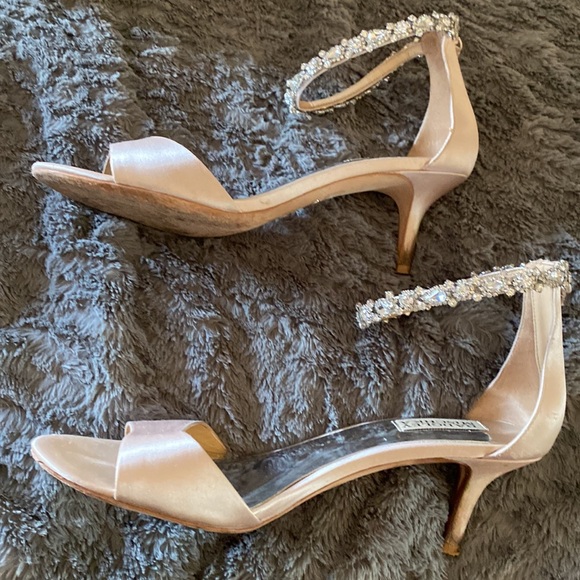 Crystal Ankle Kitten Heel Sandals - Picture 4 of 5